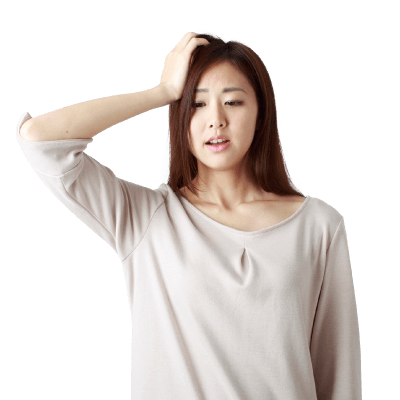 お悩みのお客様　女性 伊勢崎看板